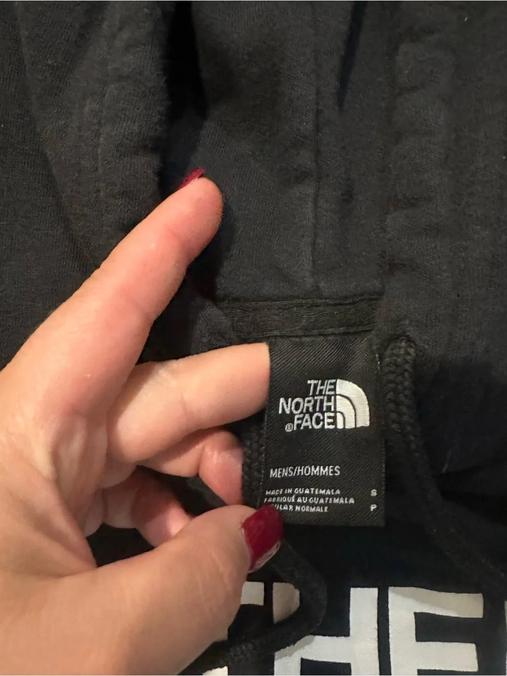 The North Face Men’s Black Pullover Hoodie Big Logo Graphic Sweatshirt Size S